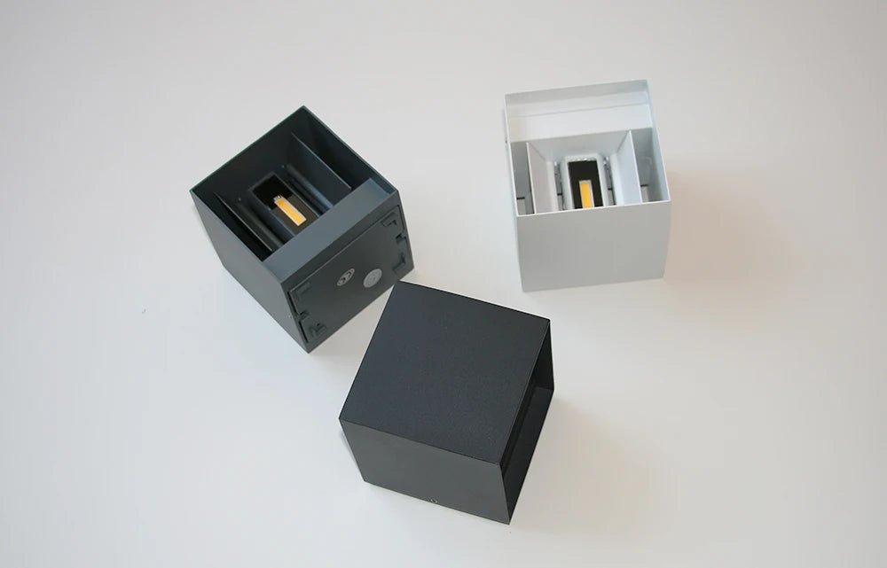 Applique Murale Extérieure, Intérieur Étanche Moderne Carré en Aluminium. - luminacry