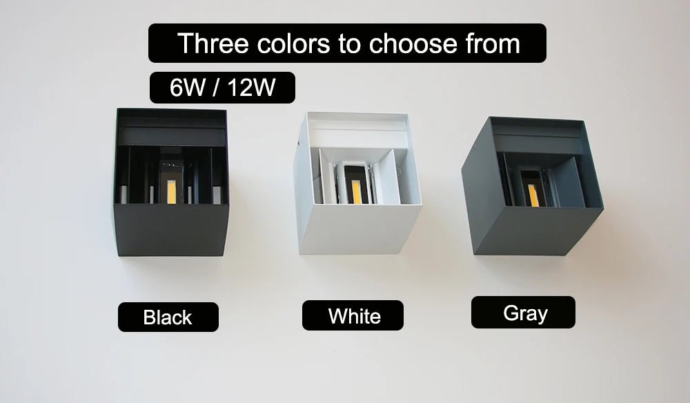 Applique Murale Extérieure, Intérieur Étanche Moderne Carré en Aluminium. - luminacry