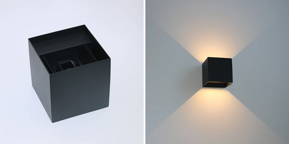 Applique Murale Extérieure, Intérieur Étanche Moderne Carré en Aluminium. - luminacry