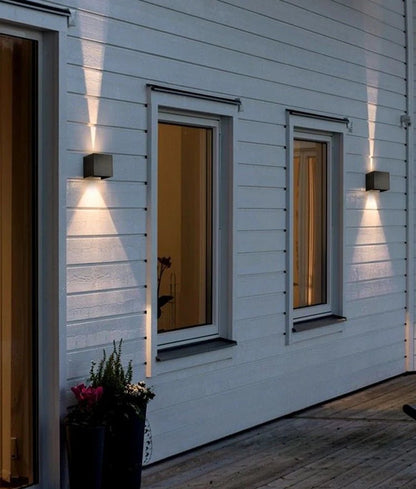 Applique Murale Extérieure, Intérieur Étanche Moderne Carré en Aluminium. - luminacry