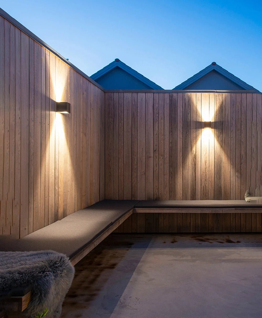 Applique Murale Extérieure, Intérieur Étanche Moderne Carré en Aluminium. - luminacry