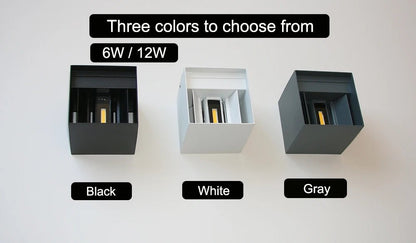 Applique Murale Extérieure, Intérieur Étanche Moderne Carré en Aluminium. - luminacry