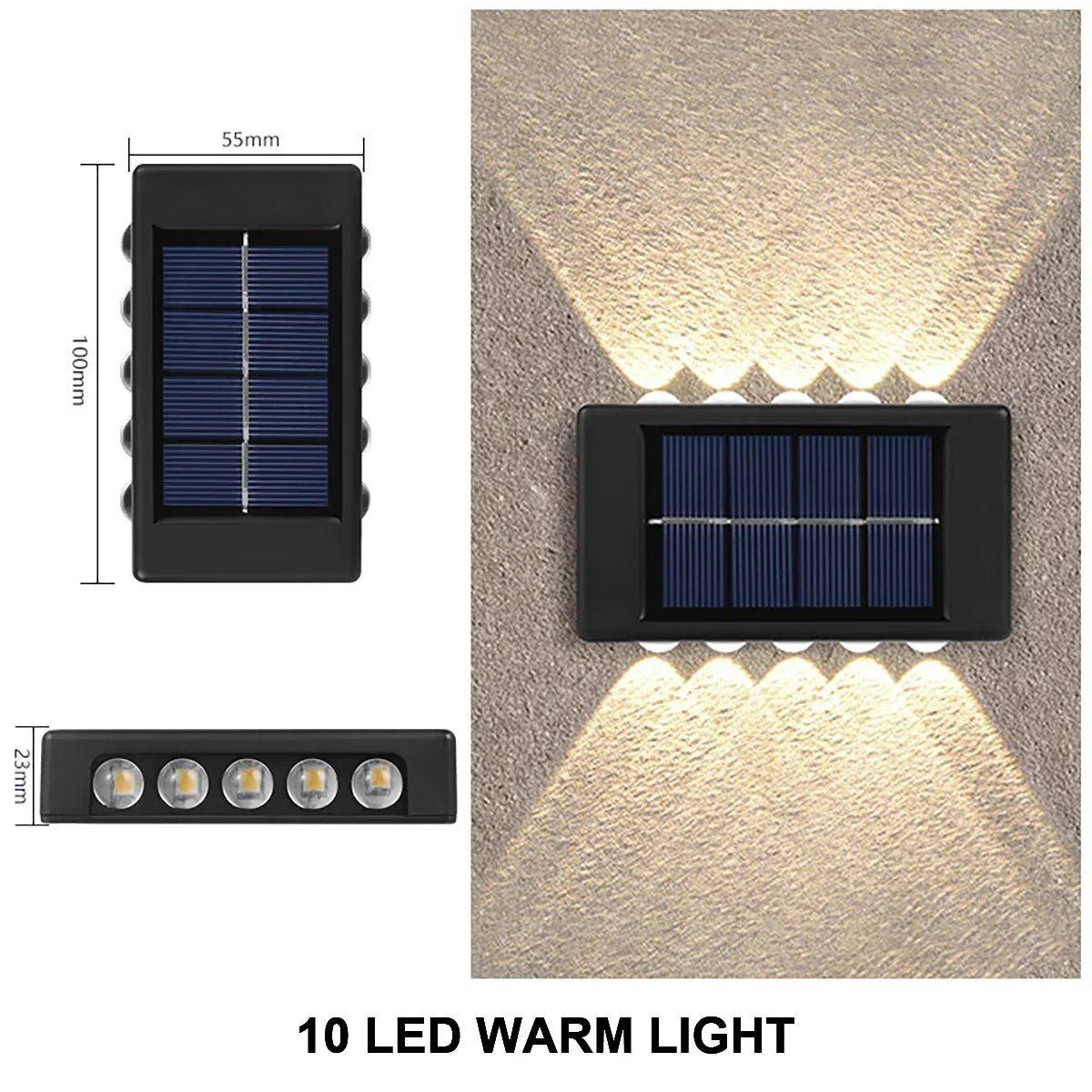 Lampe murale solaire extérieure étanche à énergie solaire "SolEd - Light™" - luminacry
